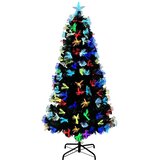  Umjetno božićno drvce s 210 LED svjetlima Zelena 180 cm PVC | shoptok.hr