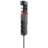 REV Napajalni razdelilnik za namizno montažo 3 x USB (Število vtičnic Schuko: 3 kos, Črna, Dolžina kabla: 3 m, Brez stikala) | Shoptok.si