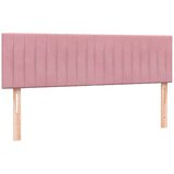  Krevet s oprugama i madracem ružičasti 140x210 cm baršunasti | shoptok.hr
