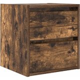  Zidni noćni ormarići 2 kom dimljenog hrasta 38x34x40 cm | shoptok.hr