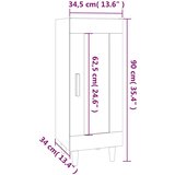  Komoda boja hrasta sonome 34,5x34x90 cm od konstruiranog drva | shoptok.hr