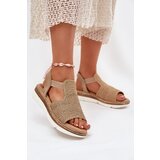 EVENTO Women's Sandals With Braiding Beige-Gold Jelana | Shoptok.si
