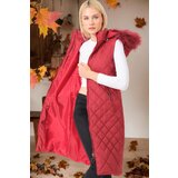 Dewberry Z6718 WOMEN'S VEST-PLAIN BURGUNDY Cijene