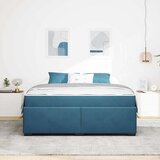  Krevetna konstrukcija Tamno plava 180 x 200 cm tkanina | Eponuda.com