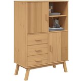  Visoka komoda OLDEN smeđa 85 x 43 x 125 cm od masivne borovine | shoptok.hr