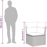  Kutna vrtna sofa s jastucima bež od poliratana | shoptok.hr