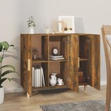  Komoda boja dimljenog hrasta 90 x 34 x 80 cm konstruirano drvo Slike