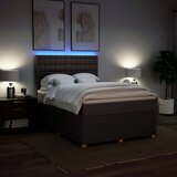  Krevet s oprugama i madracem tamnosmeđi 140 x 190 cm od tkanine | shoptok.hr
