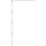 Pregrada za tuš srebrna 100 x 195 cm s prozirnim staklom ESG | shoptok.hr