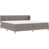 Box spring krevet Sivo-smeđa 200 x 200 cm tkanina - Sivo-smeđa 200 x 200 cm S gumbima | shoptok.hr