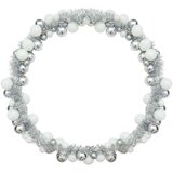 vidaXL Garland od božićnih kuglica Bijela i Srebrna 186 cm Polistiren | shoptok.hr