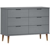 vidaXL Ladičar MOLDE sivi 113x40x80 cm od masivne borovine | shoptok.hr