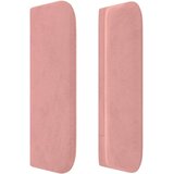 vidaXL Uzglavlje s ušima ružičasto 183x16x78/88 cm baršunasto | shoptok.hr