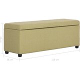  Klupa s pretincem za pohranu 116 cm zelena poliesterska | Eponuda.com