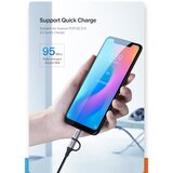 Ugreen USB-A to Micro USB + USB Type-C Cable 1m Black | shoptok.hr