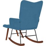  Stolica za ljuljanje s osloncem za noge plava baršunasta | shoptok.hr