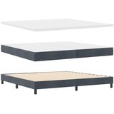  LED Box Spring Krevet s madracem Tamno siva 200 x 200 cm Baršun | shoptok.hr