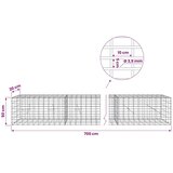  Gabion s žicom debljine 3 5 mm i mrežom 5x10 cm 700x20x50 cm - 20 cm 50 cm 700 cm | shoptok.hr