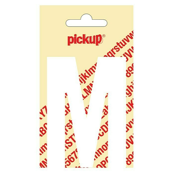 Samolepilni listki (Motiv: M, Bele barve, Višina: 90 mm)