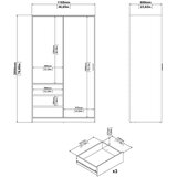 Tvilum Ormar u dekoru hrasta s kliznim vratima u prirodnoj boji 119x200x60 cm Naia – | shoptok.hr