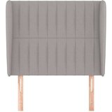  Uzglavlje s ušima svjetlosivo 93x23x118/128 cm od tkanine | shoptok.hr