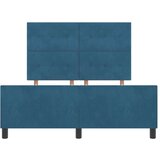  Postelja Temno Modra 160x200 cm Žamet, (22049354) Slike