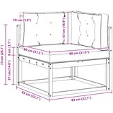  Vanjska kutna sofa Prirodna | shoptok.hr
