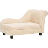 vidaXL Sofa za pse s jastukom krem 83 x 44 x 44 cm plišana | shoptok.hr