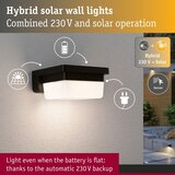 PAULMANN 95748 - LED/2,3W IP44 Solarno zidno svetlo sa senzorom ISLEEN 3,7/230V Slike