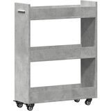  The Living Store Omarica s kolesi betonsko siva 60x22x79 cm inženirski les - Omarica, (21500246) | Shoptok.si