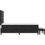  Krevet s opruga kutije s uzglavljem Crna 190 x 90 cm Baršun | shoptok.hr