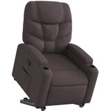  Naslonjač na podizanje tamnosmeđi od tkanine | shoptok.hr