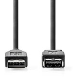 Kabel USB 3.2 GEN 1 A MUŠKI - A ŽENSKI 2.0 M CRNI NEDIS CCGL61010BK20 Cijene