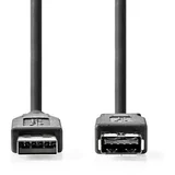 USB 3.2 GEN 1 A MUŠKI - A ŽENSKI 2.0 M CRNI NEDIS CCGL61010BK20