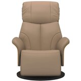  Naslonjač od umjetne kože s osloncem za noge boja cappuccina | shoptok.hr