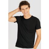 Slim Fit Jednobojni Crna Majica - Crna, L, majica, Slim fit | ePonuda.com