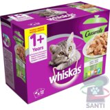Whiskas Multipack vrećica za mačke Casserole, potpuna hrana za mačke s piletinom, s lososom, s govedinom, s tunjevinom, 12x85 g. | shoptok.hr