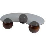 Hanah home sto za kafu Sphere Walnut Grey | ePonuda.com