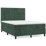  The Living Store Box spring postelja z vzmetnico temno zelena 140x200 cm žamet - Box Spring Postelja, (21492052) | Shoptok.si