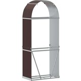  Držač za cjepanice smeđi 80x45x190 cm od pocinčanog čelika | shoptok.hr
