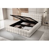 ELTAP Bela oblazinjena zakonska postelja s prostorom za shranjevanje z letvenim dnom 160x200 cm Dizzle – | Shoptok.si