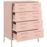  Komoda ružičasta 68 x 39 x 89 cm čelična | shoptok.hr