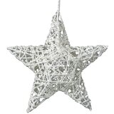  ukrasi za božićno drvce zvijezda (bijele boje, žica, kutno) | shoptok.hr