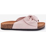 Boto Ladies sandals on cork sole with bow light pink Seressa | shoptok.hr