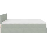  Okvir kreveta s madracima svijetlosivi 200x200cm baršunasti | shoptok.hr
