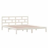  Okvir za krevet od masivne borovine bijeli 140 x 190 cm | shoptok.hr