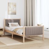  Okvir kreveta Smeđa i taupe 90 x 200 cm Masivna borovina | shoptok.hr