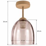 Brilagi LED plafonski luster R GLASS 1xE27/60W/230V Ø 17 cm bež/zadimljeno bež | Eponuda.com