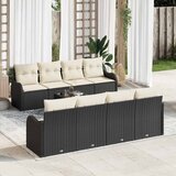  Sjedeća garnitura za vrt Crna 55 x 55 x 37 cm poliratan | shoptok.hr