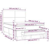 vidaXL Krevet s oprugama i madracem krem 140 x 190 cm od tkanine | shoptok.hr